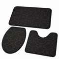 Badteppich Set 3-teilig mittelalterliches Design rutschfest atmungsaktiv