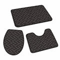 3-teiliges Badteppich-Set mit geometrischem Design, saugfähig und atmungsaktiv, ideal für Badezimmer und Schlafzimmer