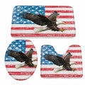 3-teiliges Badematten-Set mit Adler und US-Flagge, rutschfest und saugfähig